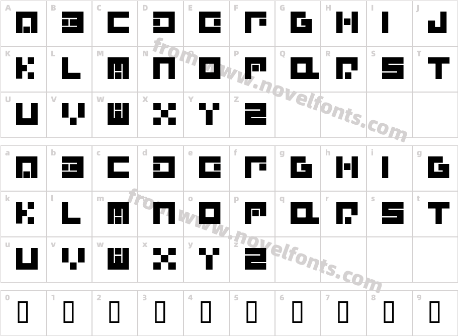 AlphaQuantumGlyphset-RegularCharacter Map