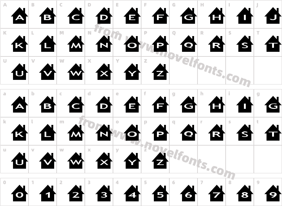 AlphaShapes housesCharacter Map