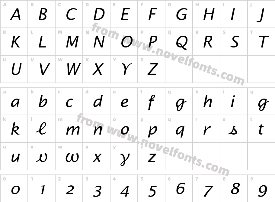 Alphabet4-OsfCharacter Map