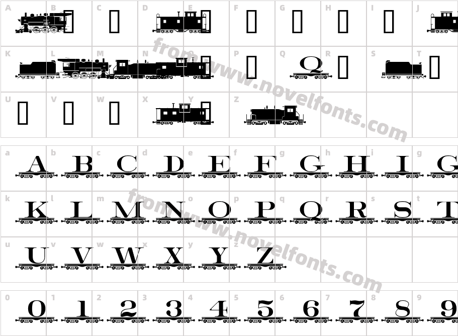 AlphabetTrainCharacter Map