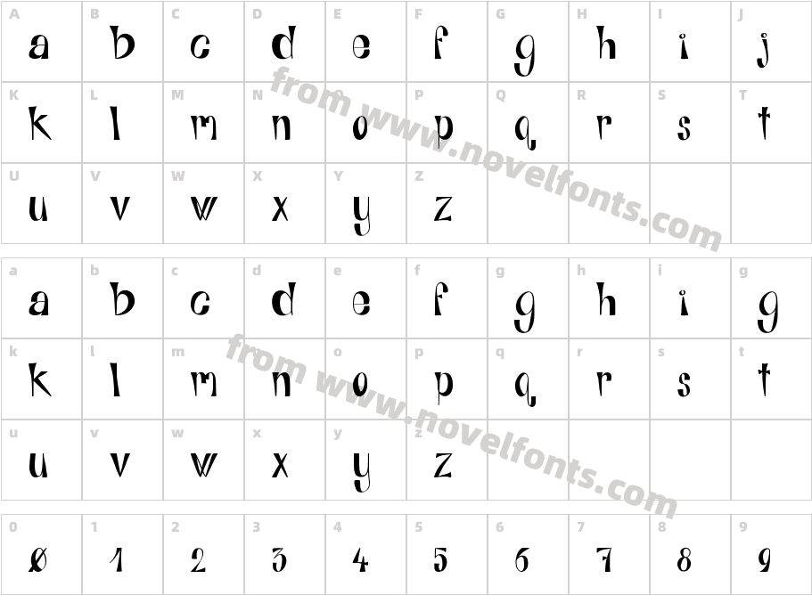 Alphabits-RegularCharacter Map