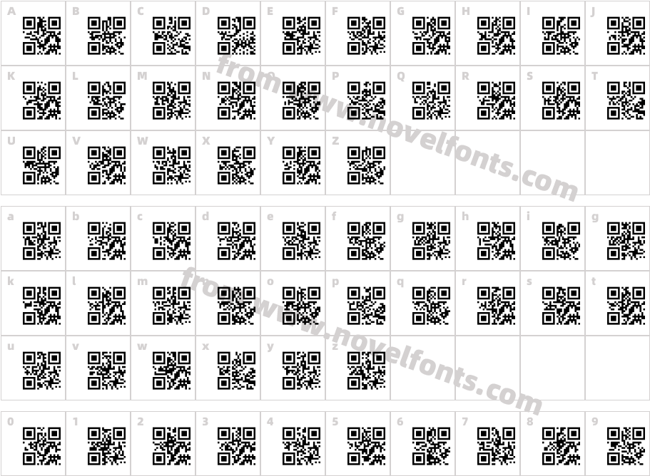 AlphanumericQR SpaceCharacter Map