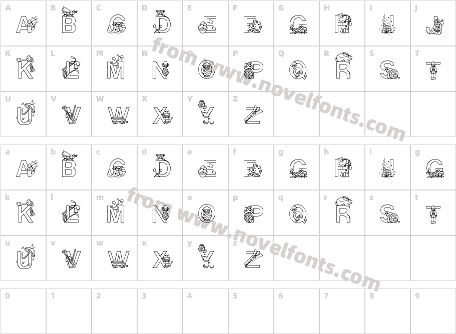 AlphapixCharacter Map