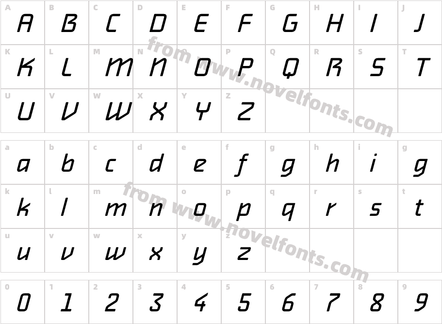 Alphaville-ObliqueCharacter Map