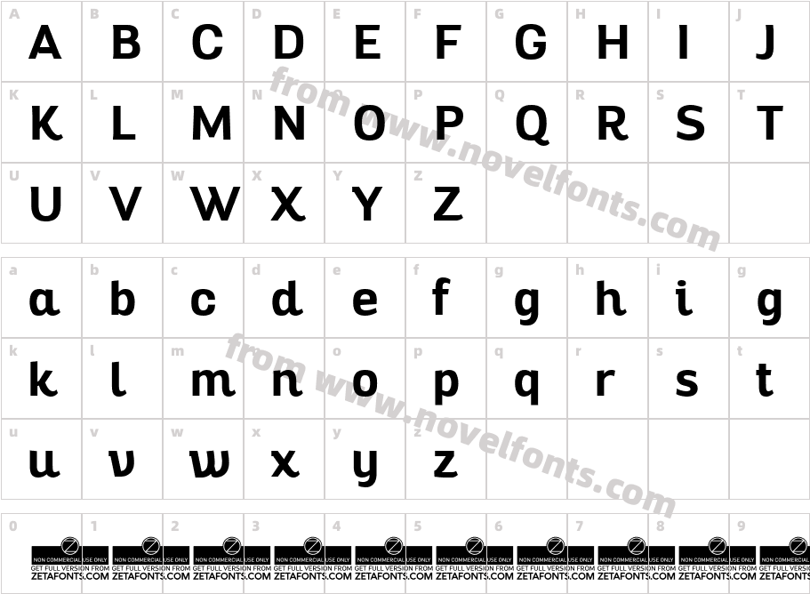 Altair BoldCharacter Map