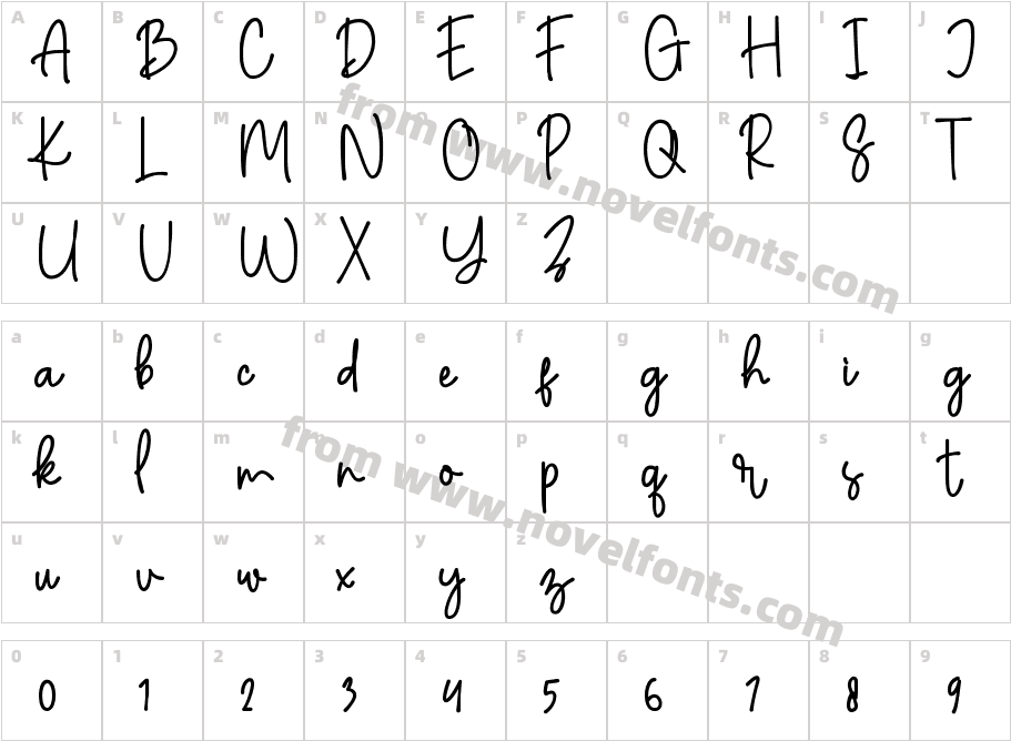 AmalisthicaAnastasyaRegularCharacter Map