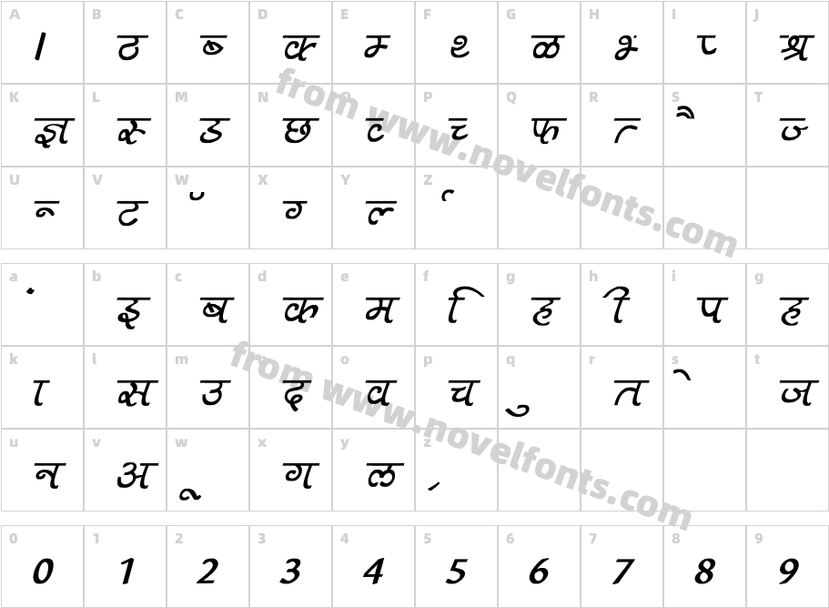 Aman Bold ItalicCharacter Map