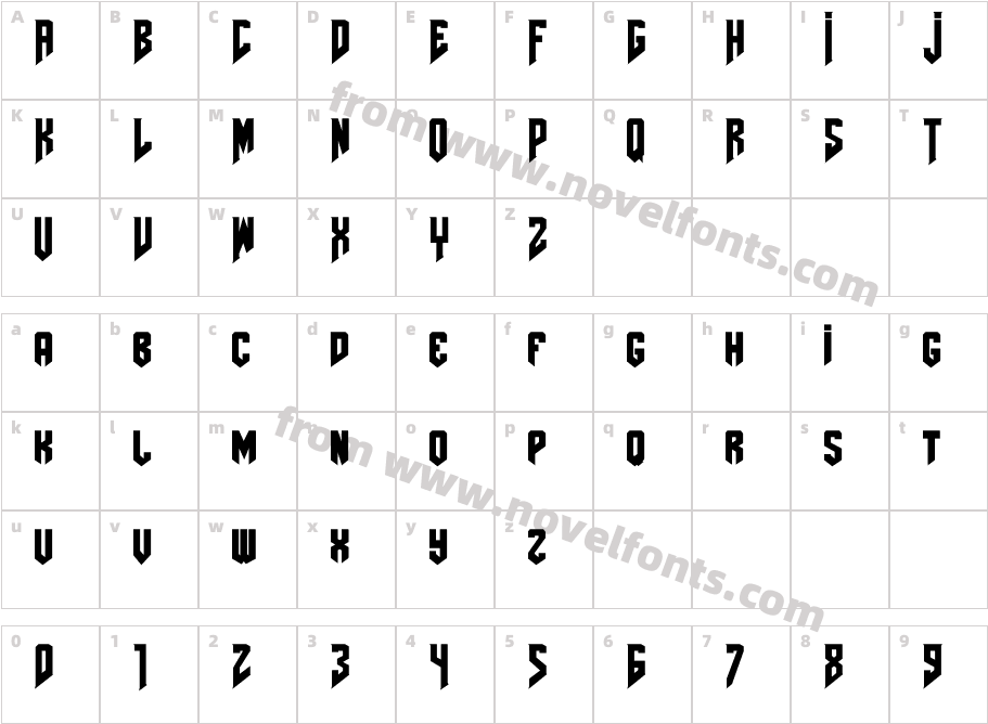 AmazDooMLeft2Character Map