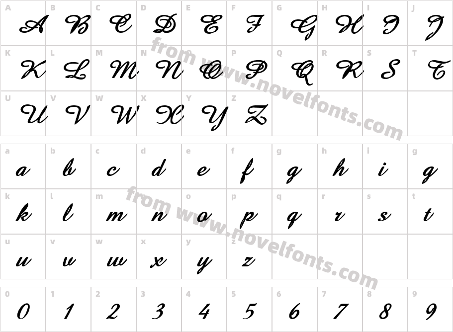 Amaze D Bold ItalicCharacter Map