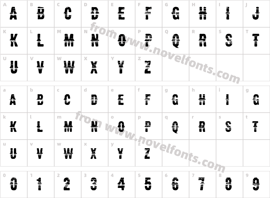 CM Western Woodblock No2Character Map