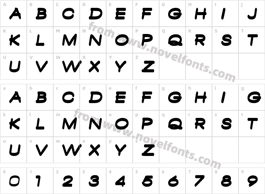 Ambambo BoldCharacter Map