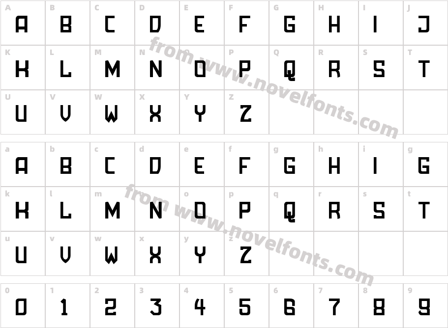 Amboss HeavyCondensed RoundedCharacter Map