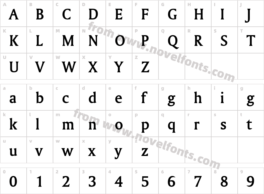 Ameretto BoldCharacter Map