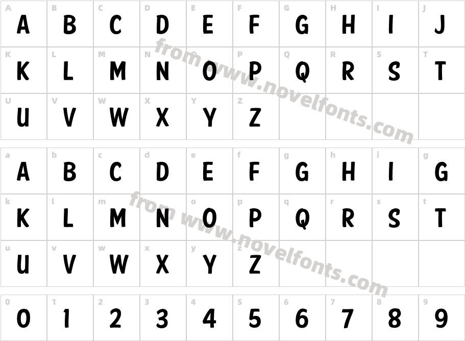 American Purpose Casual 01Character Map