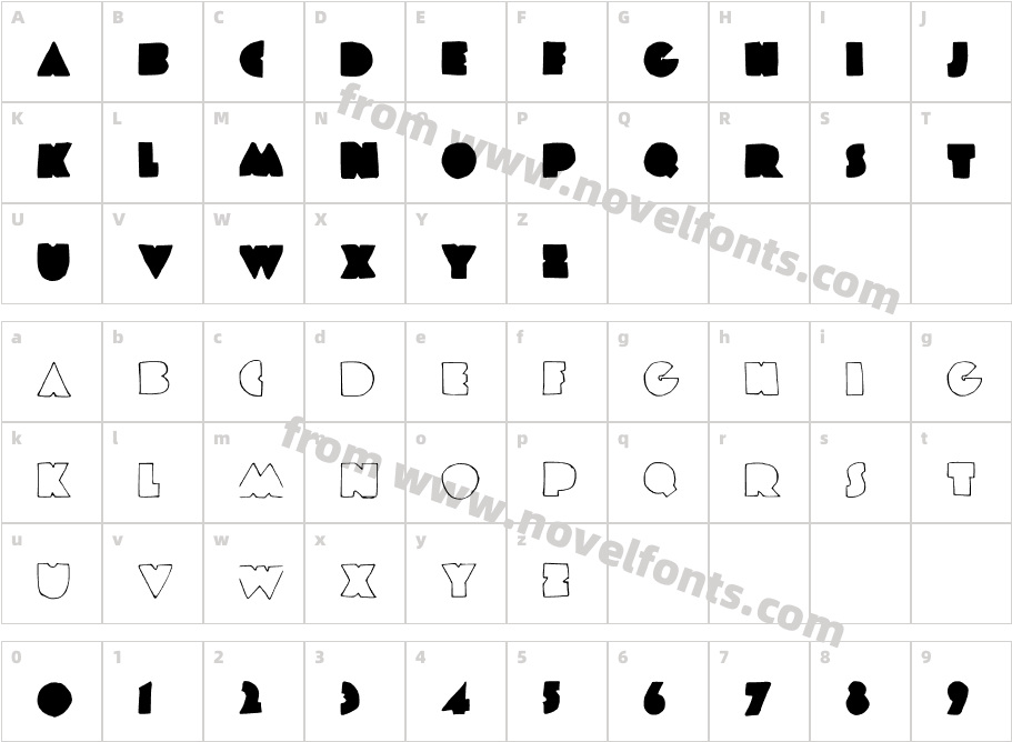 COLDPLAY MediumCharacter Map