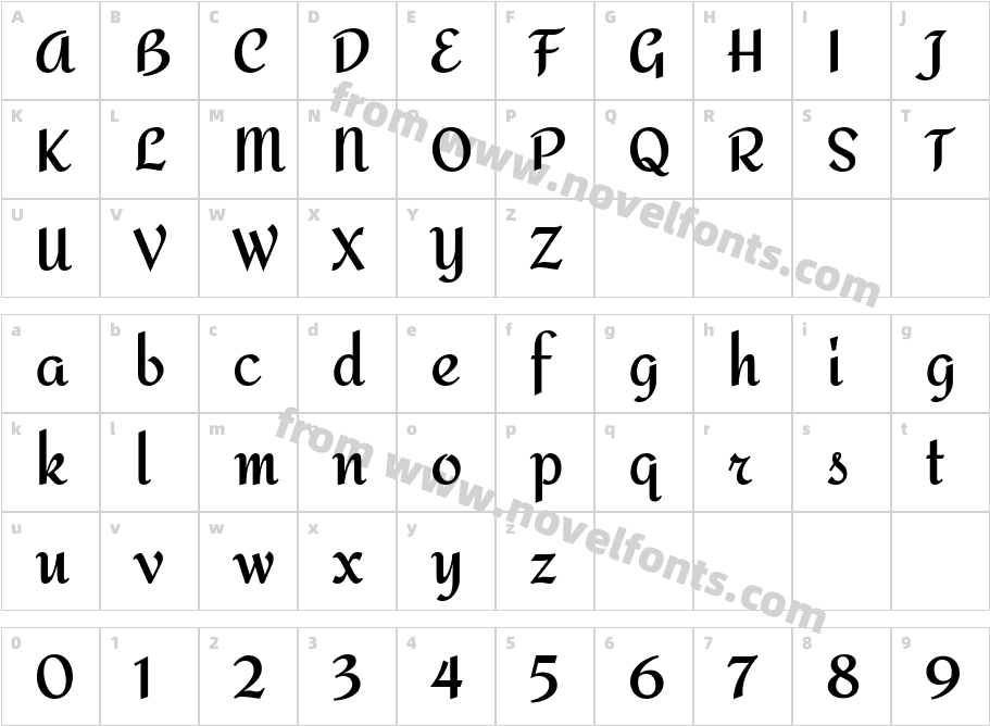 Amita BoldCharacter Map