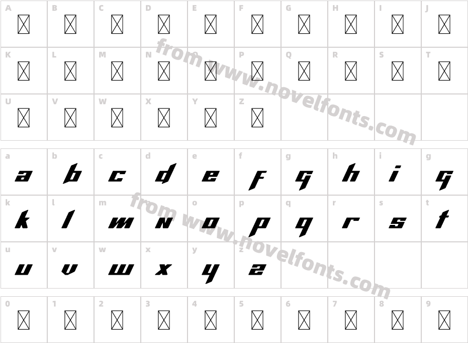 AmmoniteRegularCharacter Map