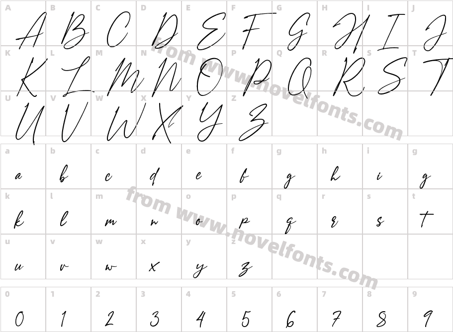 AmostelySignatureRegularCharacter Map