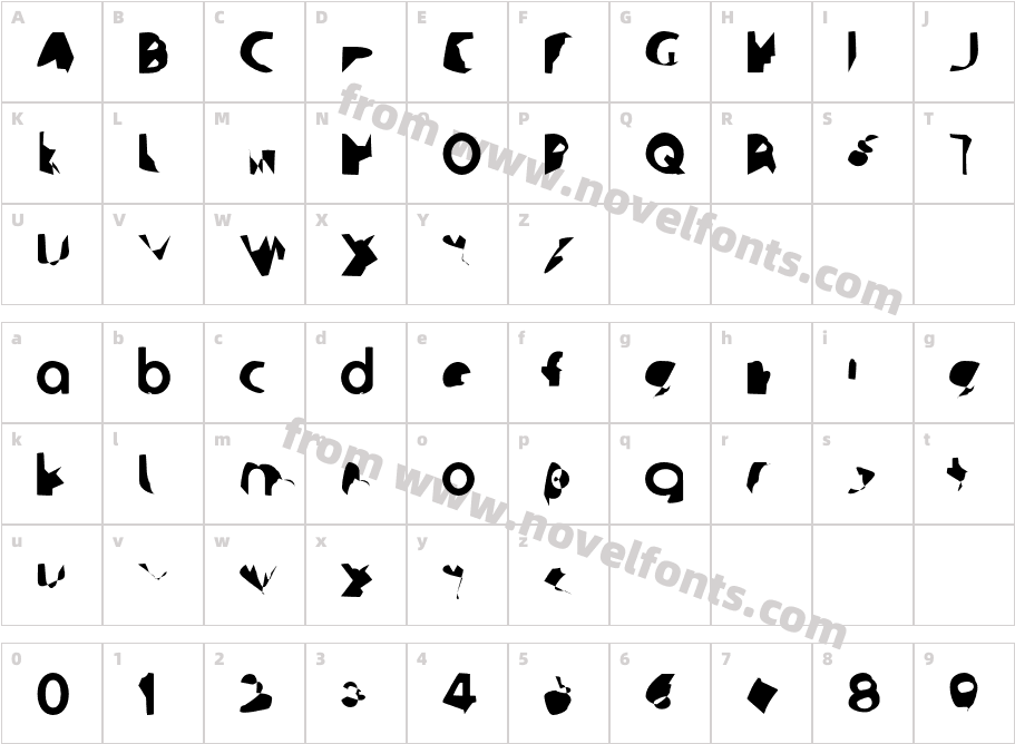 Ampere CondensedCharacter Map