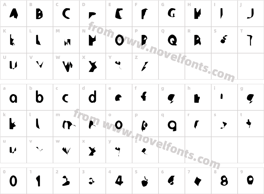 Ampere SuperCondensedCharacter Map