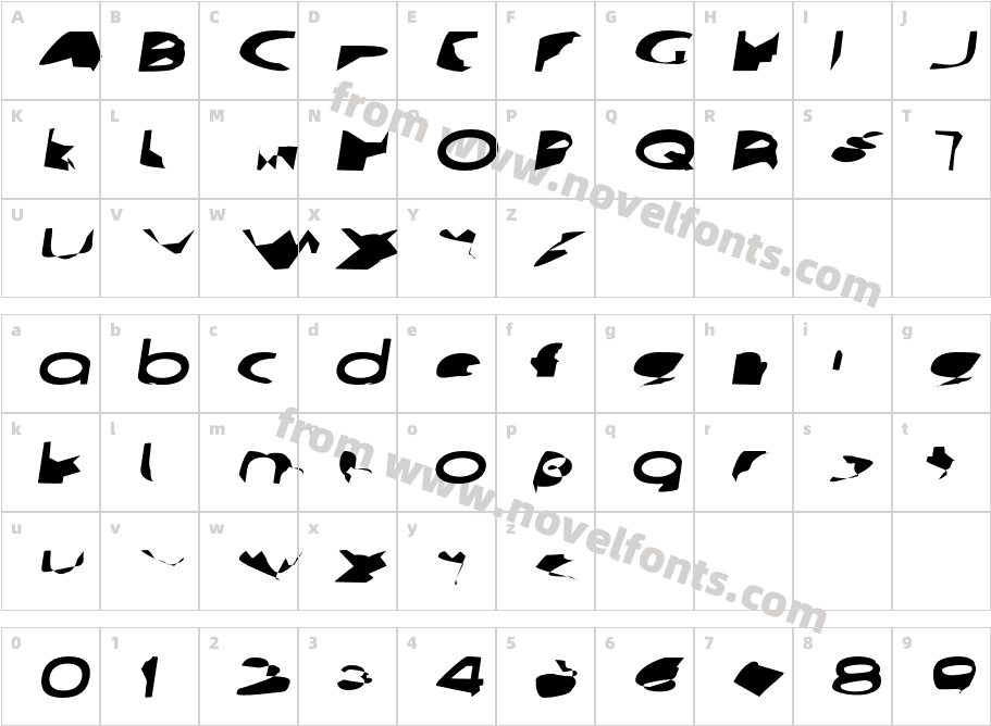 Ampere UltraExtended ItalicCharacter Map