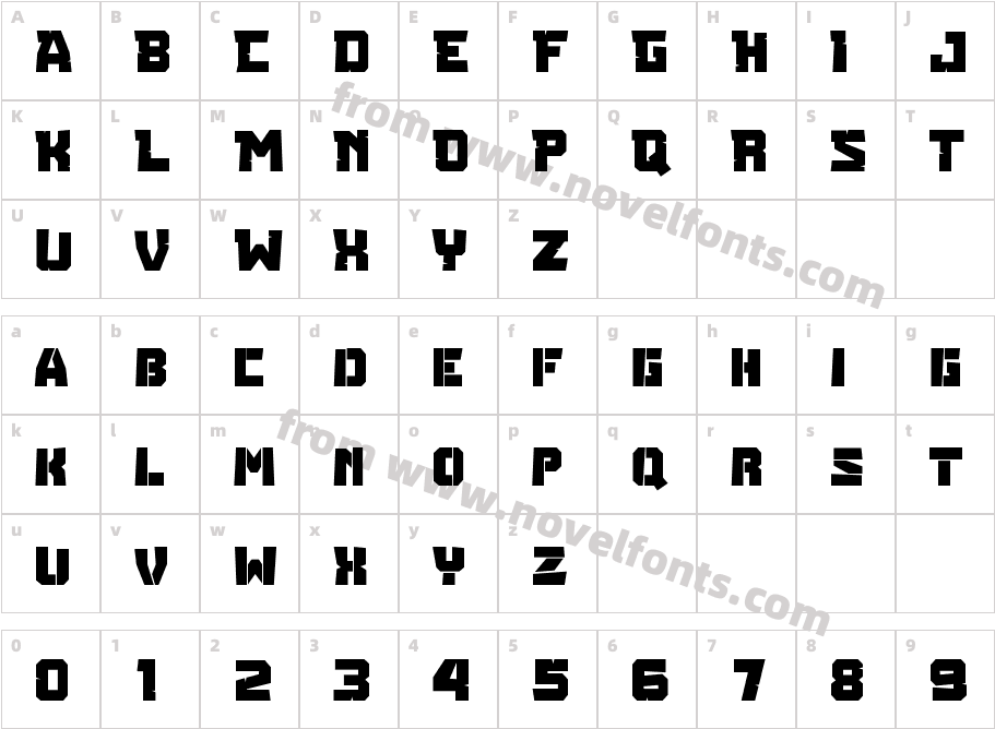 COUGARRegularCharacter Map