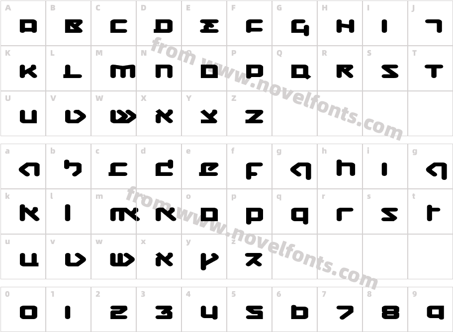 CQN-Molecular-DynamoBold-RegularCharacter Map