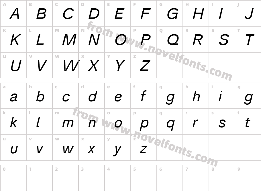 Analogue Reduced 56 ObliqueCharacter Map