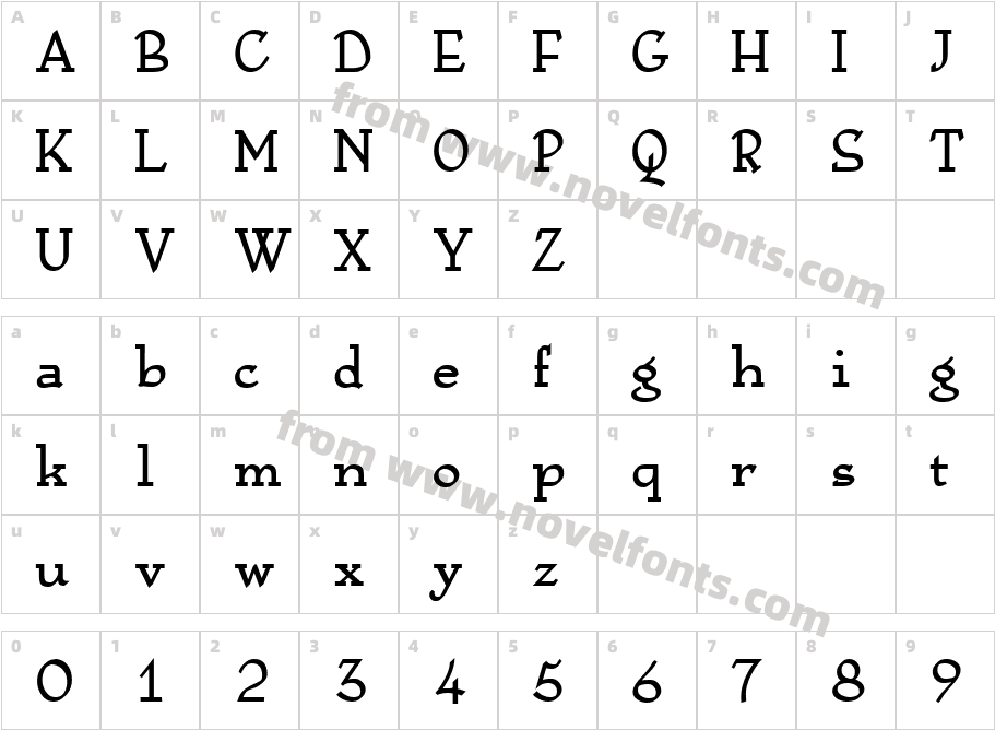 Anarckhie BoldCharacter Map