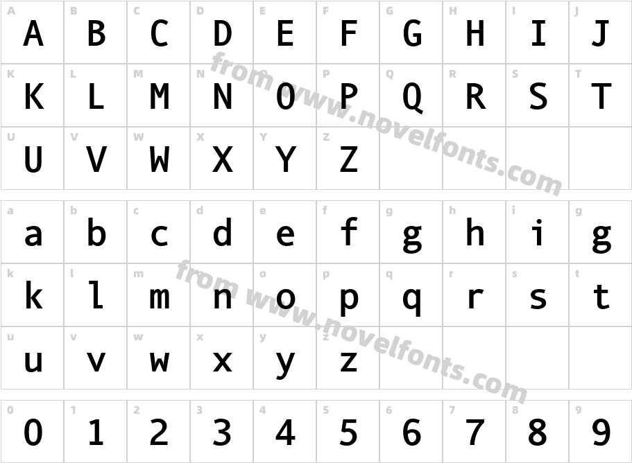 AndaleMonoMTStd-BoldCharacter Map