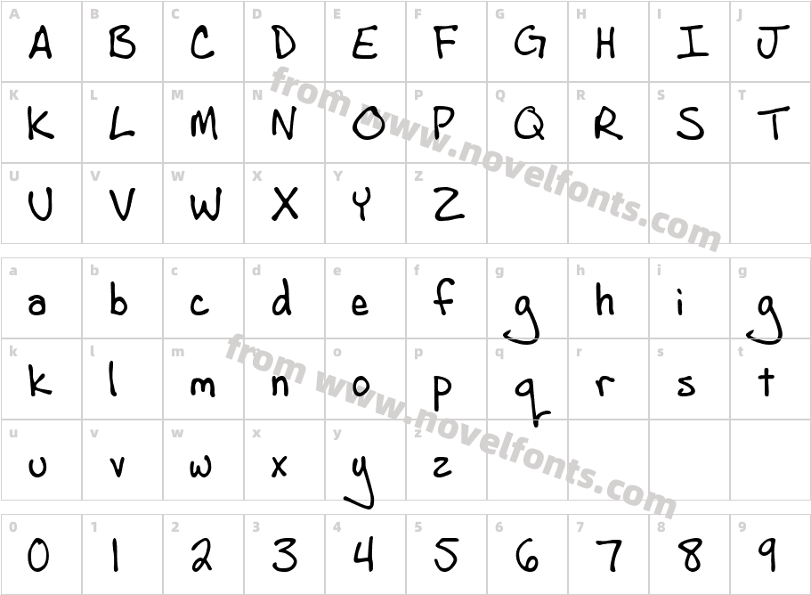 AndrewScript_1.6Character Map