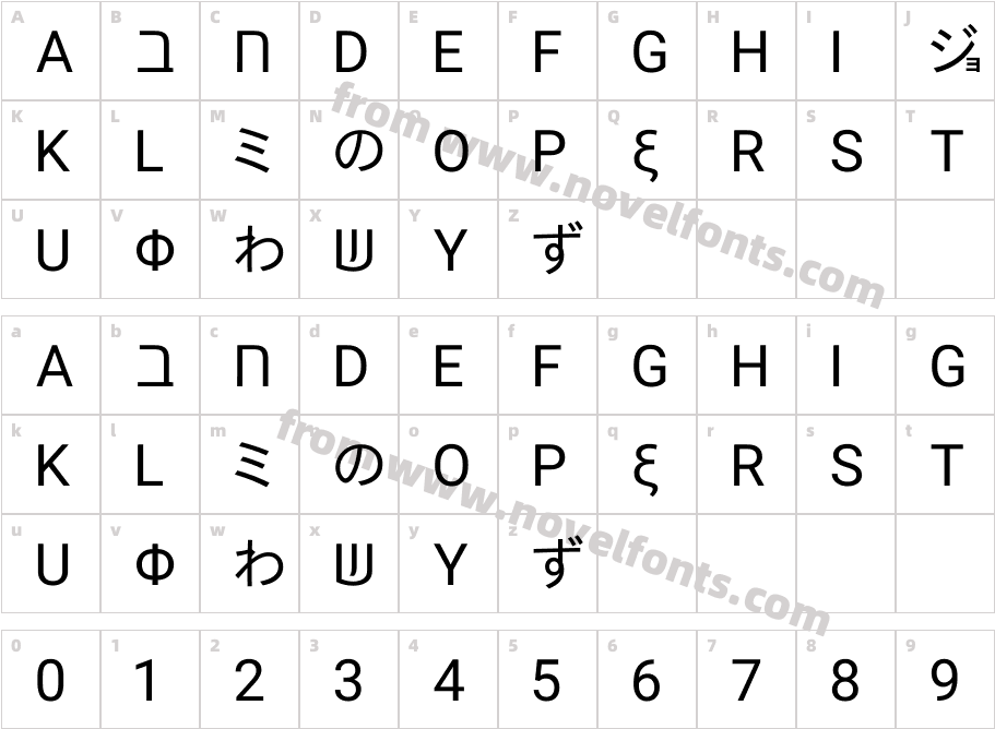 AndropabeCharacter Map