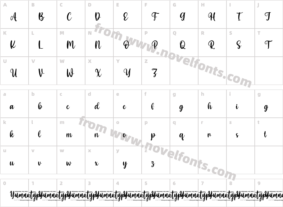 Angelin Heart Personal UseCharacter Map