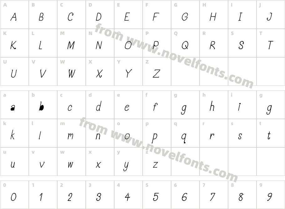 CRU-Pantgarn-writtenitalicCharacter Map