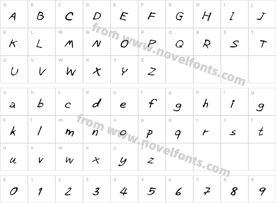 CRU-Pharit-Hand-WrittenItalicCharacter Map