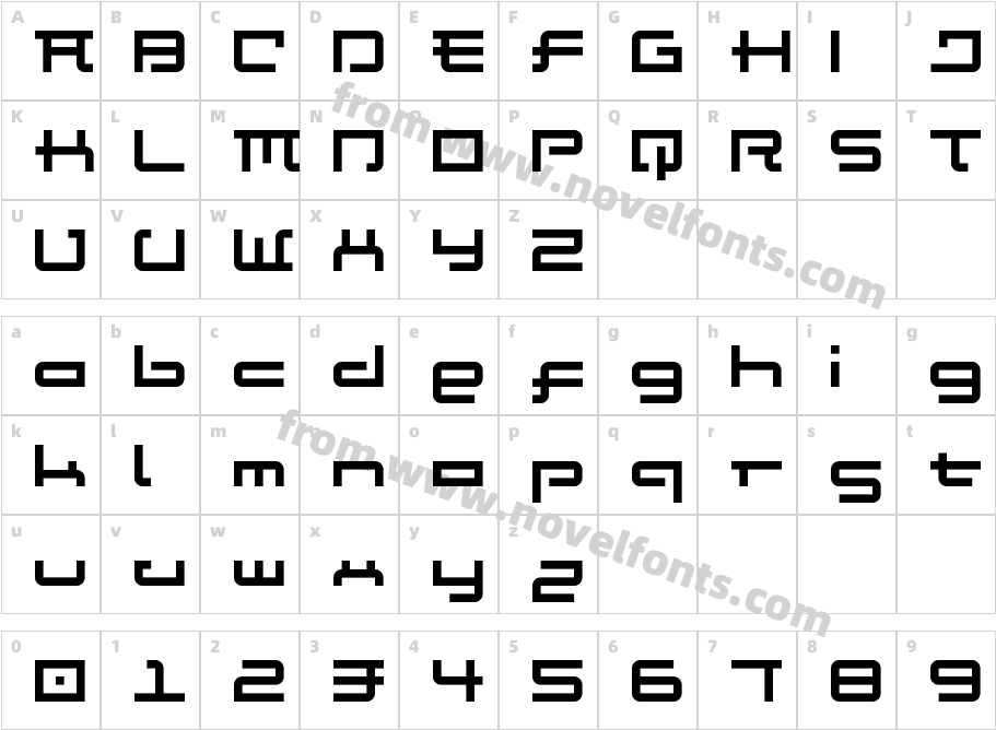 Anglo Katakana RegularCharacter Map