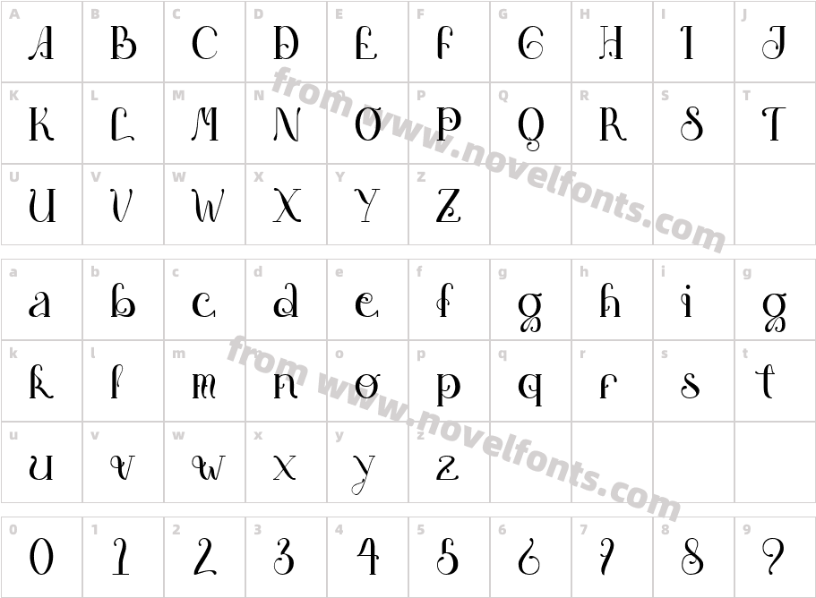 AngsoduoMTRegularCharacter Map