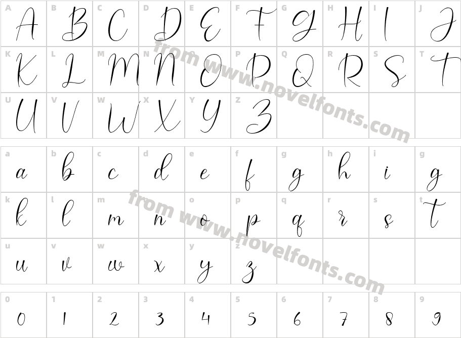 Aniba RegularCharacter Map