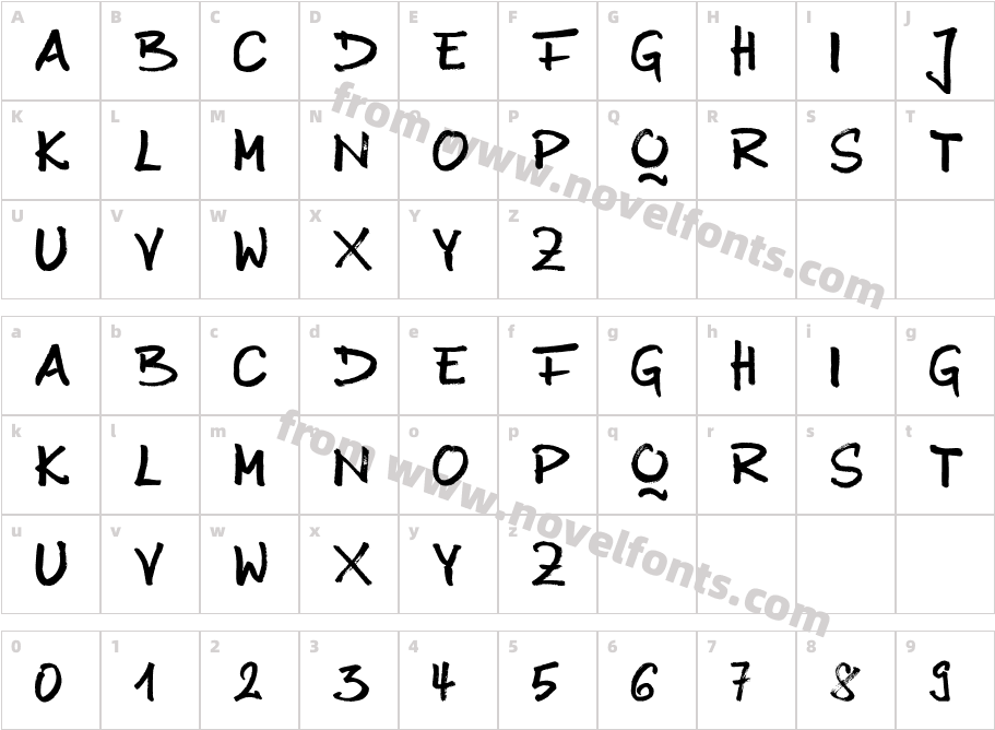 Anilin BoldCharacter Map