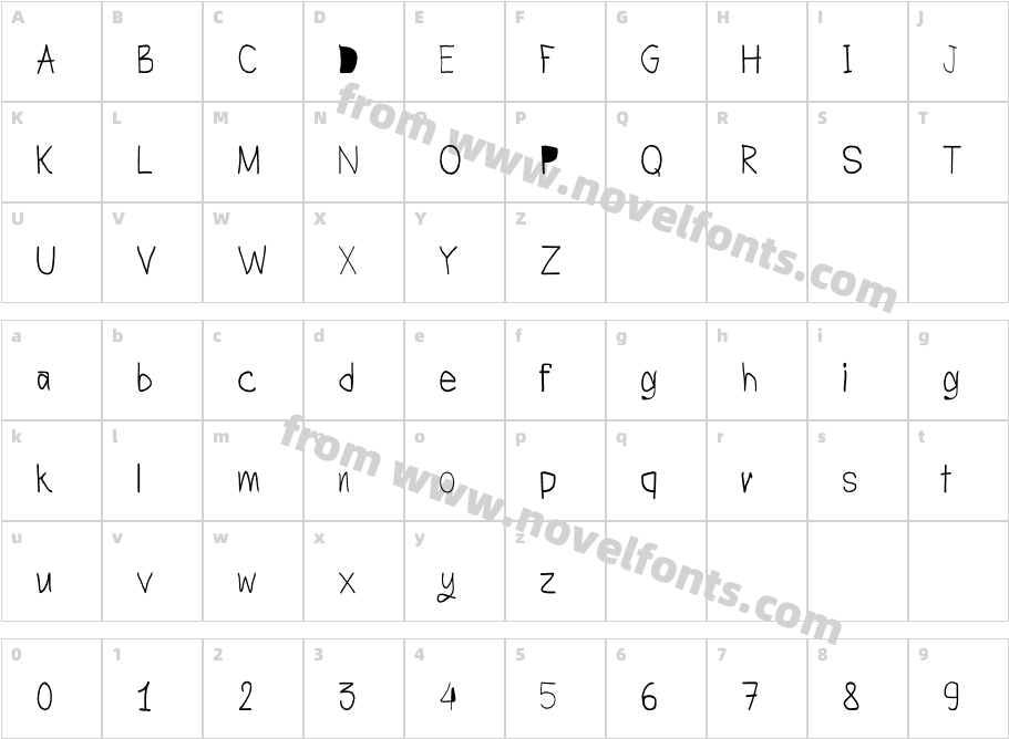 CRU-Todsaporn-Hand-Written-BoldCharacter Map