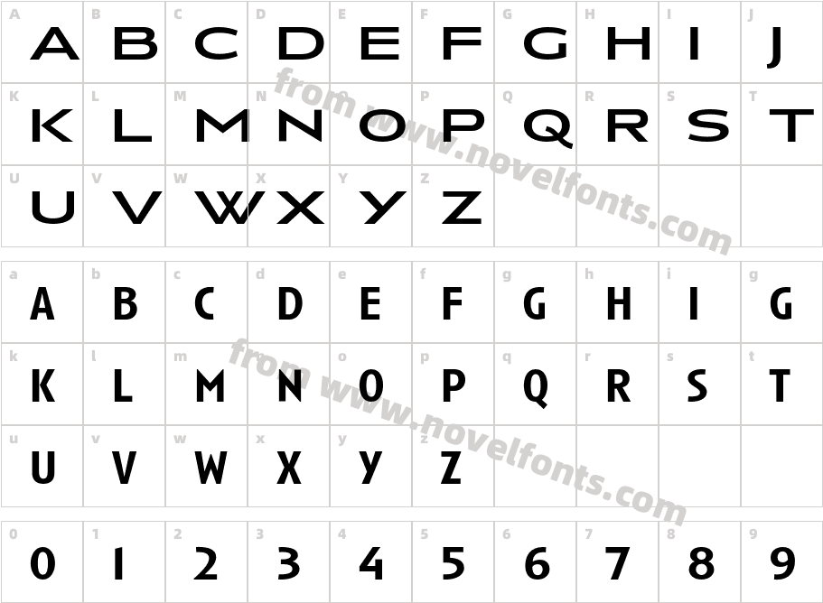 Anisette-MediumCharacter Map