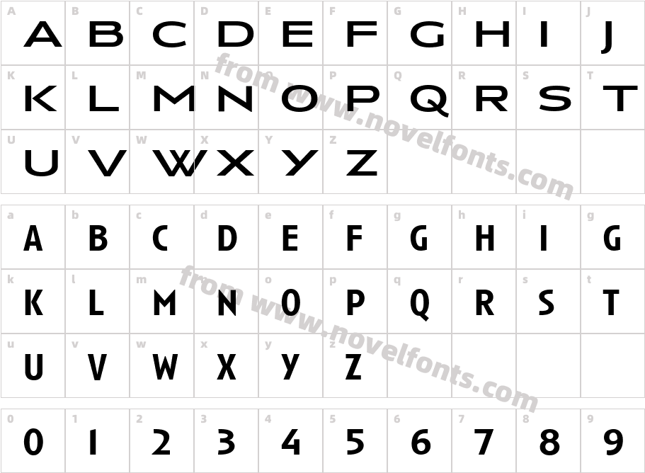 Anisette-MediumCharacter Map