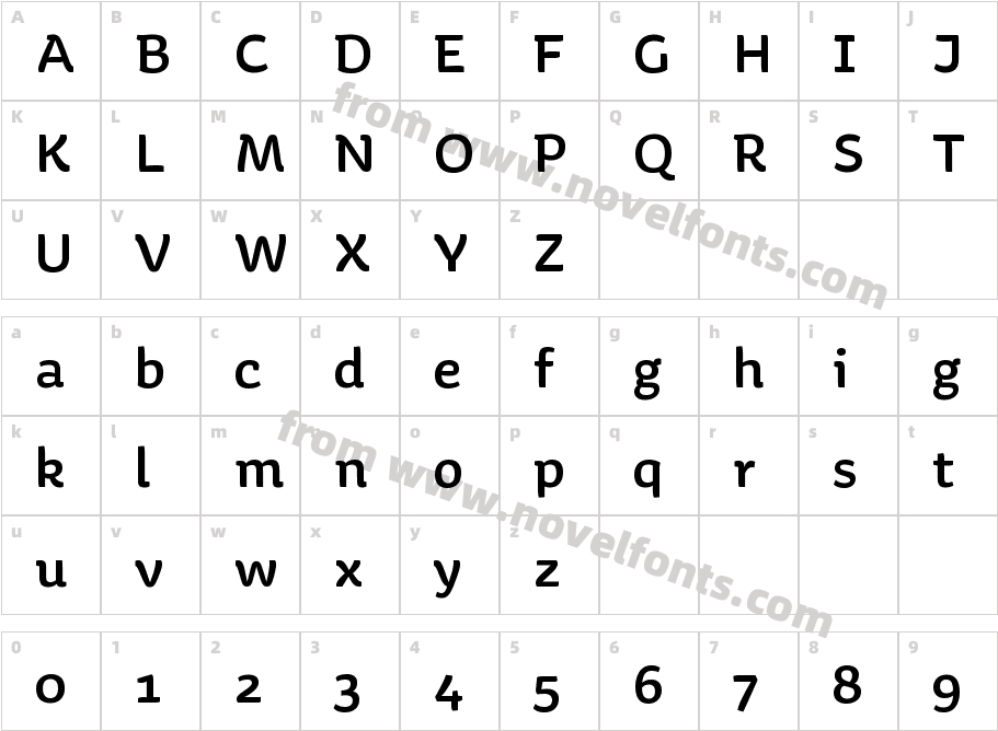 Aniuk-MediumCharacter Map