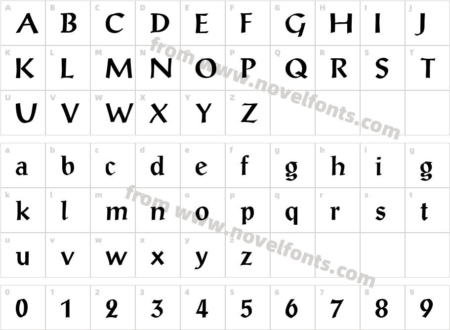 Anloc-BoldCharacter Map