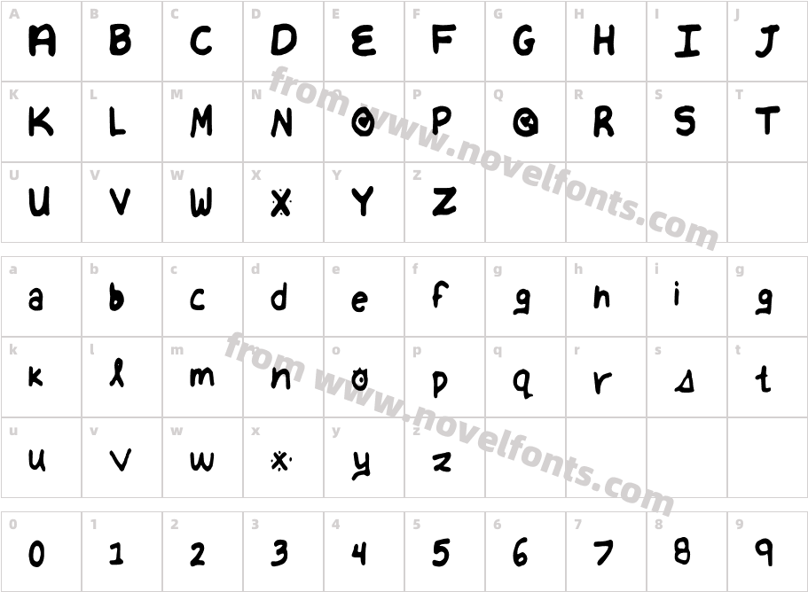 AnnaHandCharacter Map