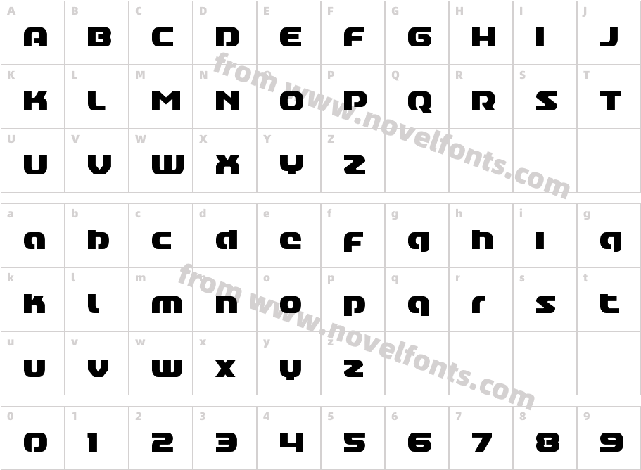 Annapolis Lower Case CondensedCharacter Map