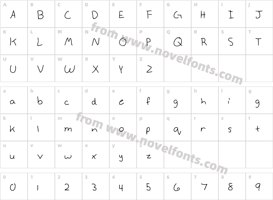 Anneke MediumCharacter Map