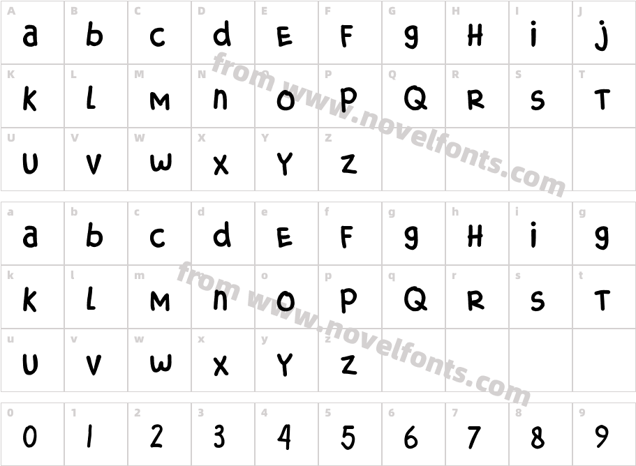 CRUNCHY STICKCharacter Map