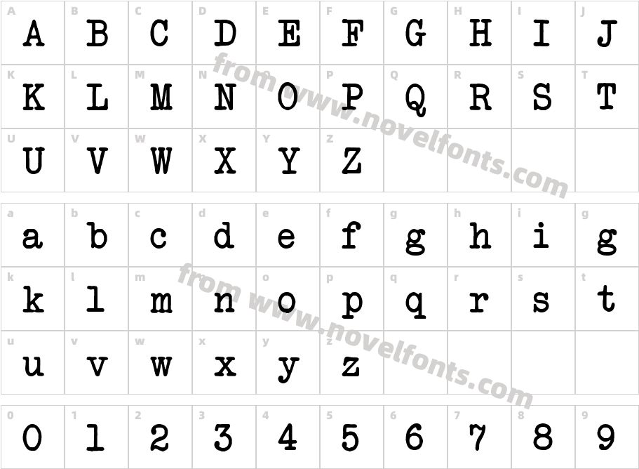 Another TypewriterCharacter Map