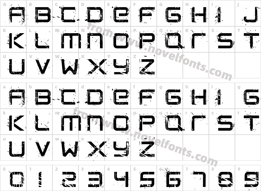 CRUSHEDCharacter Map